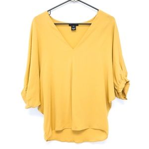 Daniela Corte Mustard Dolman Sleeve Blouse